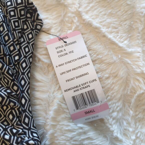 NWT DKNY Swimsuit, Removable Straps, S - Picture 4 of 10